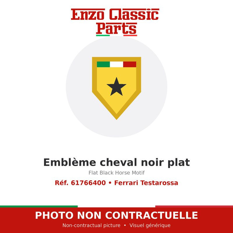 Ferrari Testarossa - Flat Black Horse Motif - Ref. 61766400