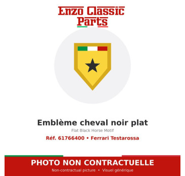 Ferrari Testarossa - Flat Black Horse Motif - Ref. 61766400