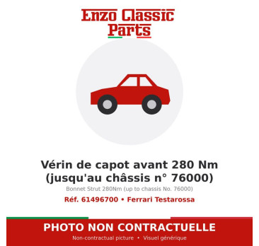 Ferrari Testarossa - Vérin de capot avant 280 Nm (jusqu'au châssis n° 76000) - Réf. 61496700