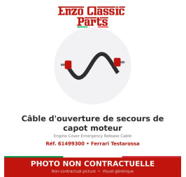Ferrari Testarossa - Engine Cover Emergency Release Cable - Ref. 61499300