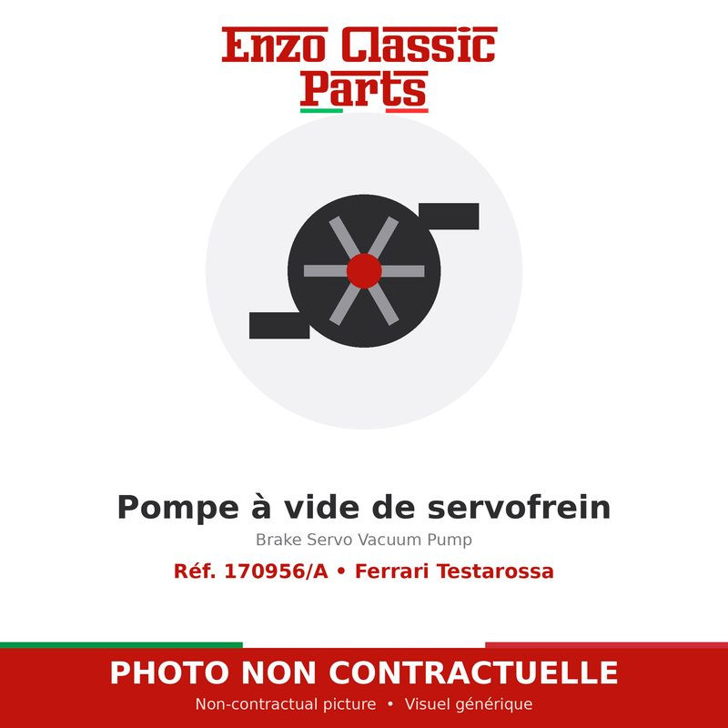 Ferrari Testarossa - Pompe à vide de servofrein - Réf. 170956/A