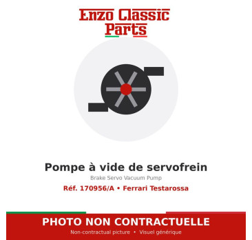 Ferrari Testarossa - Pompe à vide de servofrein - Réf. 170956/A