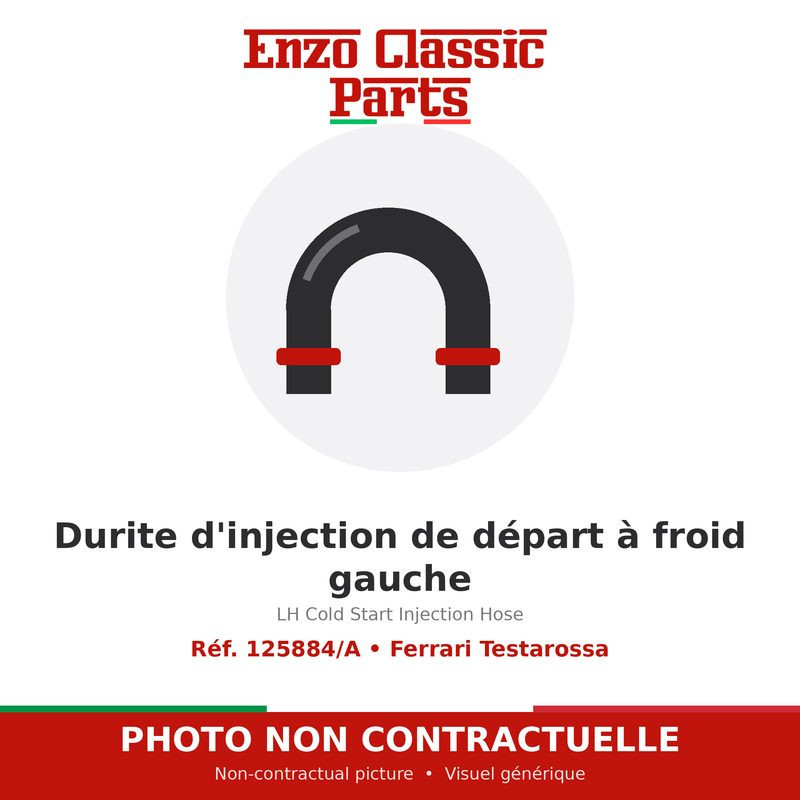 Ferrari Testarossa - LH Cold Start Injection Hose - Ref. 125884/A