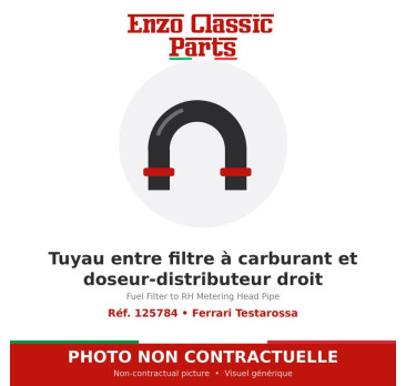 Ferrari Testarossa - Fuel Filter to RH Metering Head Pipe - Ref. 125784