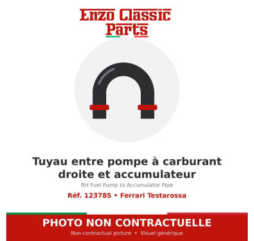 Ferrari Testarossa - Tuyau entre pompe à carburant droite et accumulateur - Réf. 123785