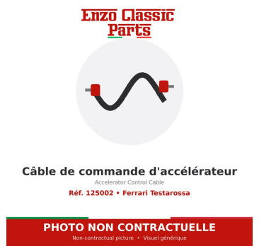 Ferrari Testarossa - Accelerator Control Cable - Ref. 125002