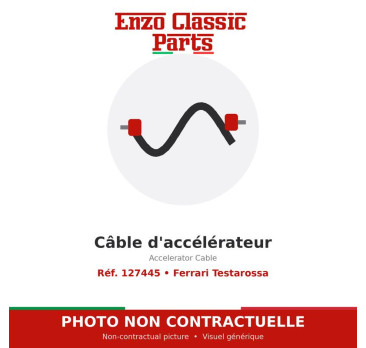 Ferrari Testarossa - Câble d'accélérateur - Réf. 127445