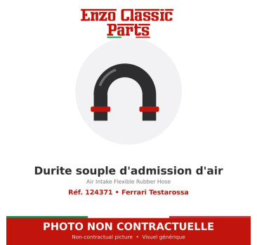 Ferrari Testarossa - Air Intake Flexible Rubber Hose - Ref. 124371