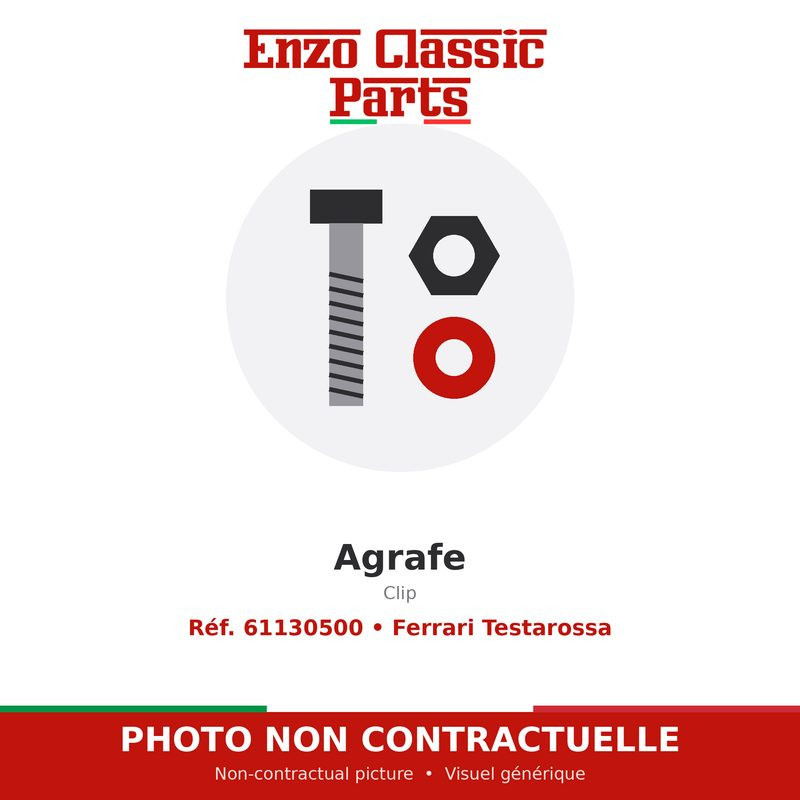 Ferrari Testarossa - Agrafe - Réf. 61130500