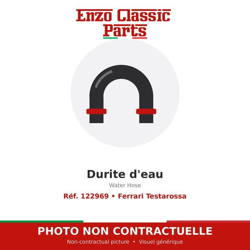 Ferrari Testarossa - Durite d'eau - Réf. 122969