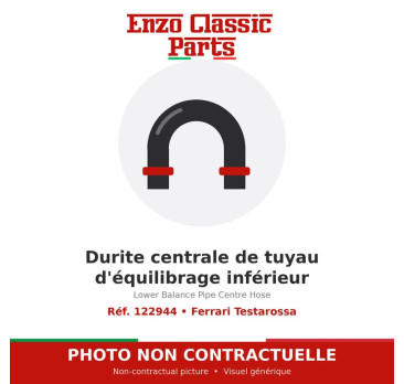 Ferrari Testarossa - Lower Balance Pipe Centre Hose - Ref. 122944