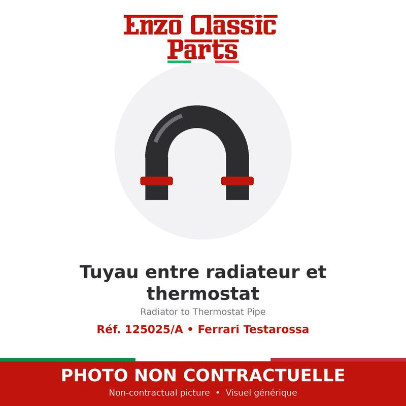 Ferrari Testarossa - Radiator to Thermostat Pipe - Ref. 125025/A