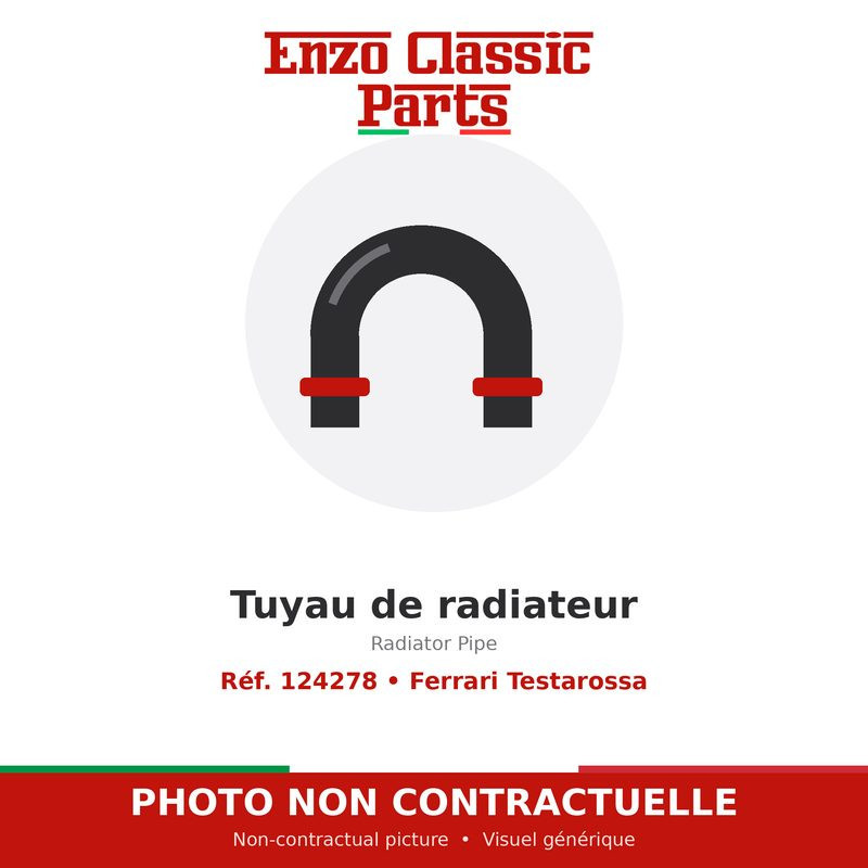Ferrari Testarossa - Tuyau de radiateur - Réf. 124278