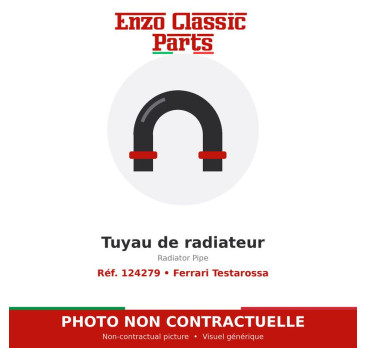 Ferrari Testarossa - Tuyau de radiateur - Réf. 124279