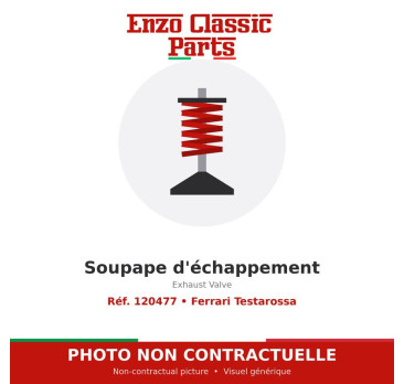 Ferrari Testarossa - Soupape d'échappement - Réf. 120477