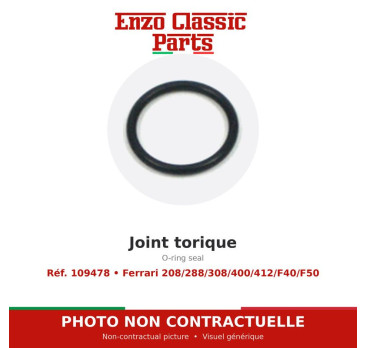 O-ring seal 109478 Ferrari 208/288/308/400/412/F40/F50