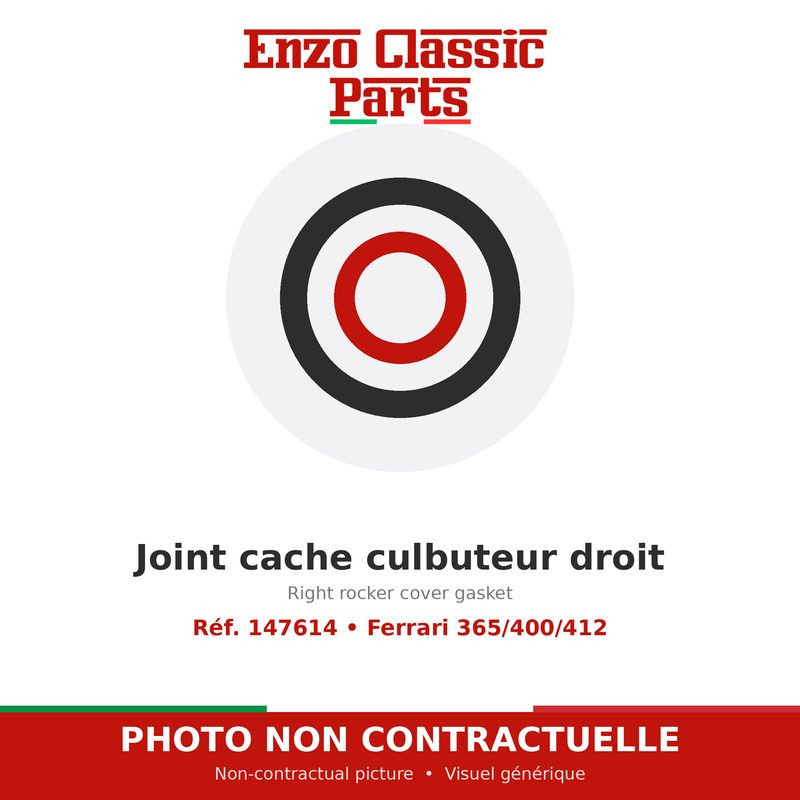 Joint cache culbuteur droit 147614 Ferrari 365/400/412