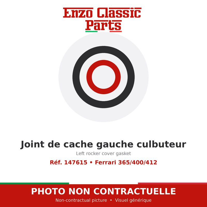 Joint de cache gauche culbuteur Ferrari 365/400/412 (147615)