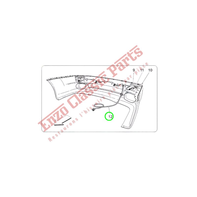 235148 Cable Pc Arriere Maserati Quattroporte M139