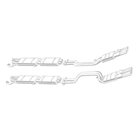 Ferrari 365 GTC 4 Stainless Steel Exhaust System (1971-72)