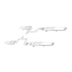 Ferrari 365 GTB 4 Daytona S2 (USA Spec) Stainless Steel Exhaust (1970-74)