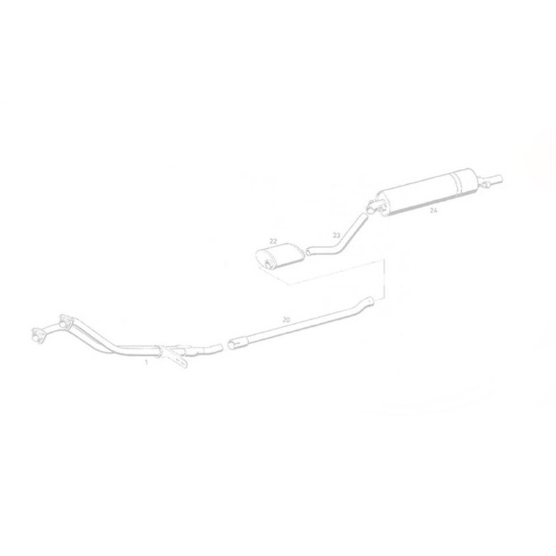 Mercedes 300 SE / SEL / SEC W111 and W112 - Stainless Steel Exhaust (1961-66)
