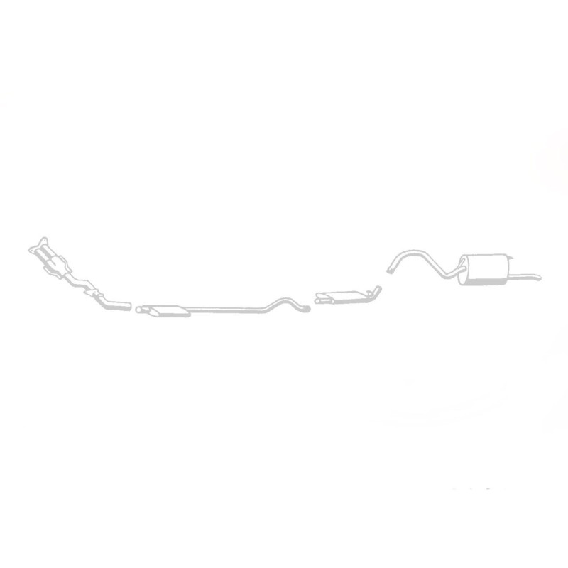 Peugeot 504 Coupe Cabrio 4cyl - Stainless Steel Exhaust (1969-83)