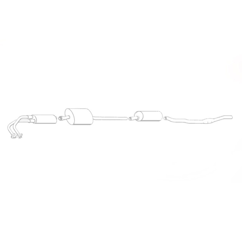 Mercedes 300 b 300 c 300 d W186 W189 - Stainless Steel Exhaust (1951-61)